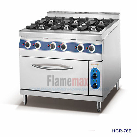 HGR-96E 6燃烧器燃气范围与电烤箱