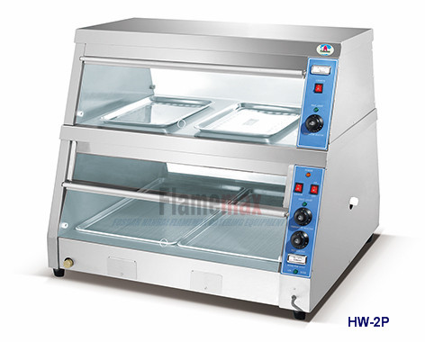 HW-2P食物显示取暖器陈列室(2层数2平底锅)