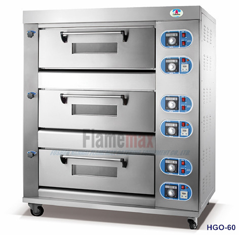 HGO-60气体烘烤烤箱(3甲板6盘子)